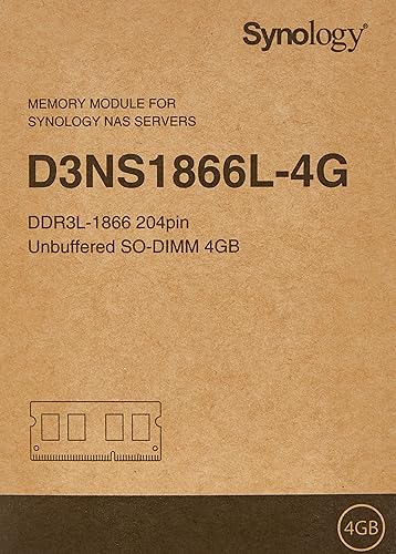 Synology - DDR3L - Module - 4 GB - SO-DIMM 204-pin - 1866 MHz / PC3L-14900-1.35 V - unbuffered - Non-ECC - for Disk Station DS718+