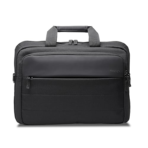Kensington EQ 16 Laptop Carrying Case, Protective with Padded Straps and Compartments, Clampshell Design, Made from 23.0 x 250ml Plastic Bottles - for Laptops Up to 16 (K60390WW)