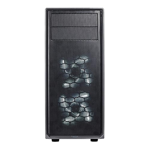 Fractal Design Focus G - Mid Tower Computer Case - ATX - High Airflow - 2X Silent ll Series 120mm White LED Fans, USB 3.0 Gunmetal Gray
