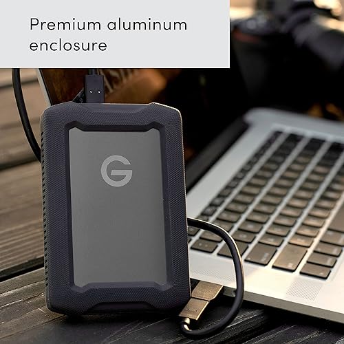 SanDisk Professional 6TB G-Drive ArmorATD, Dust, Drop, Shock and Water Resistant, Portable Rugged External HDD, Up to 130MB/s, USB-C (5Gbps), USB 3.2 Gen 1, Thunderbolt 3