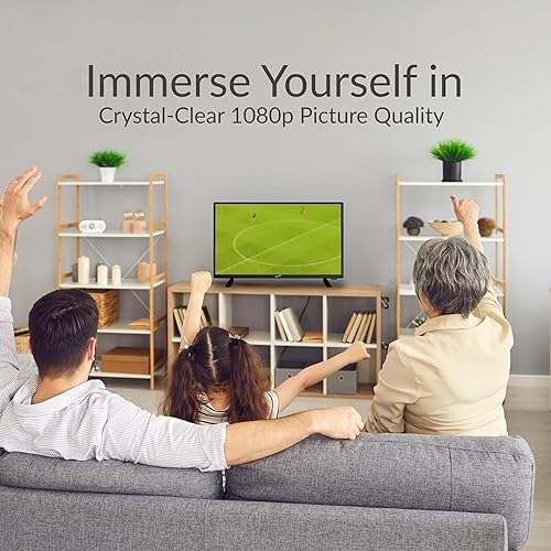 Supersonic 1080p LED Widescreen HDTV with HDMI Input, AC/DC Compatible for RVs and Built-in DVD Player, 24-Inch, Black, SC-2412