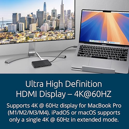 Kensington UH1510P USB C Hub 11-in-1 Triple Display with 2 HDMI 1 DP++, 85W Power Charging, Ethernet, SD/MicroSD Card Slots, 3xUSB-A, 2xUSB-C, USB C Dongle for Dell/HP/Lenovo/ThinkPad (K34040WW)