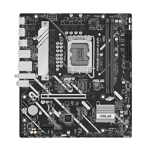ASUS Prime H810M-A WiFi-CSM Intel® H810 LGA 1851 mATX Motherboard, 6+1+1+1 Discrete MOS, DDR5, PCIe 4.0, 2X M.2, Intel® 1Gb Ethernet, Wi-Fi 6, DisplayPort, HDMI™, USB 10Gbps, Front USB 5Gbps Type-C®
