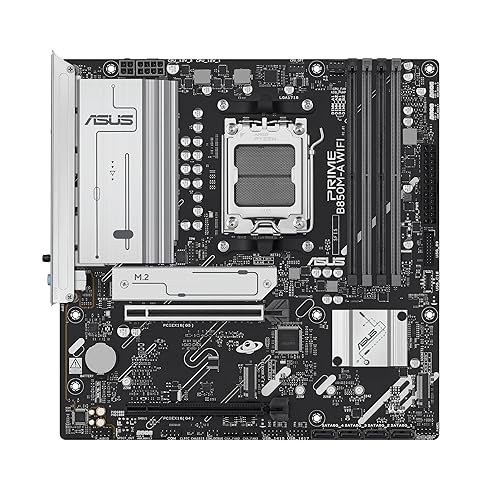ASUS Prime B850M-A WiFi-CSM AMD AM5 B850 mATX Motherboard, DDR5, PCIe 5.0 Ready, 3X M.2, Wi-Fi 6E, 2.5Gb LAN, DisplayPort, HDMI™, USB Type-C®, ASUS Control Center Express Remote IT Management mATX PRIME B850M-A CSM|M.2 x3|WiFi 6E