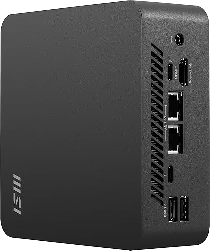 MSI Cubi NUC AI+ Desktop, Intel Core Ultra 9-288V, 32GB Memory, 1TB SSD, WiFi 6E, BT 5.3, Thunderbolt 4, Copilot Button, Win 11 Home: Black 2MG-022US