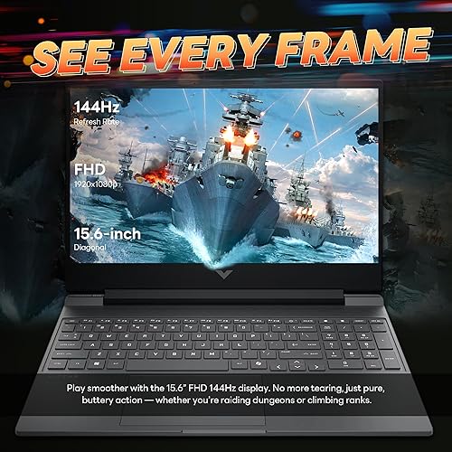 HP Victus 15.6 144Hz FHD Gaming Laptop | Intel i5-13420H, GeForce RTX 3050, 16GB RAM, 1TB PCIe SSD | Backlit Keyboard, Webcam, Wi-Fi 6, Win 11 | Mica Silver, 1TB Docking Station Set 16GB | 1TB PCIe SSD