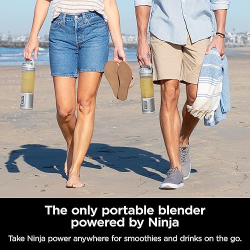 Ninja Blast Portable Blender, Cordless, 18oz. Vessel, Personal Blender for Shakes & Smoothies, BPA Free, Leakproof Lid, USB-C Rechargeable, White, BC151WHC (Canadian Version)