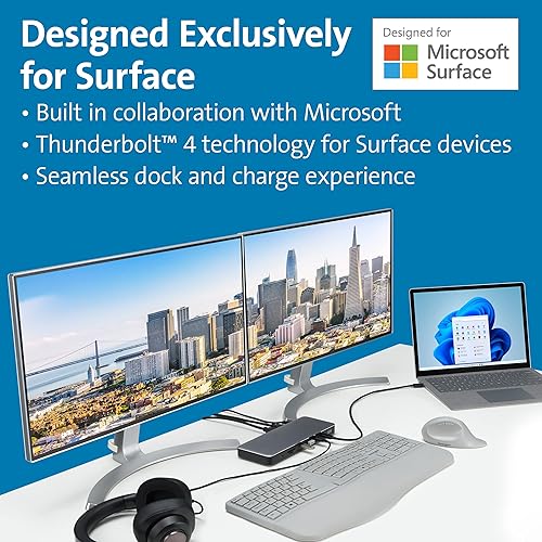 Kensington SD5765T Thunderbolt™ 4 Dual 4K Docking Station (DFS) – up to 100W Charging (K34112NA)