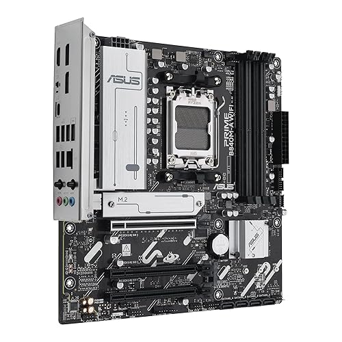 ASUS Prime B840M-A WiFi-CSM AMD AM5 B840 mATX Motherboard, Advanced AI Ready, DDR5, PCIe 4.0 Ready, Three M.2 Slots, Wi-Fi 6E, 2.5Gb LAN, DisplayPort, HDMI™, USB 5Gbps Type-C®, BIOS Flashback™