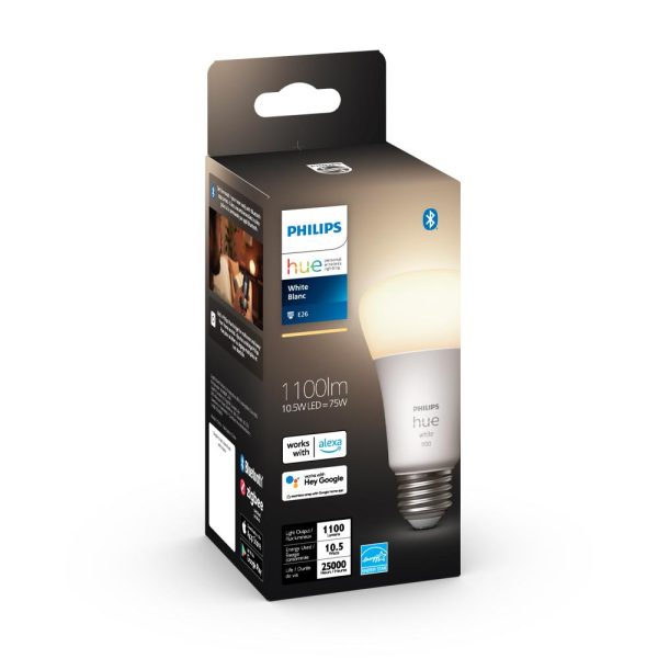 Philips Hue 75W A19 Smart LED Single Bulb - White