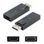 Addon HP QK108AV Compatible DisplayPort 1.2 Male to HDMI 1.3 Female Black Adapter Which Requires DP++ For Resolution Up to 2560 x 1600 (WQXGA)