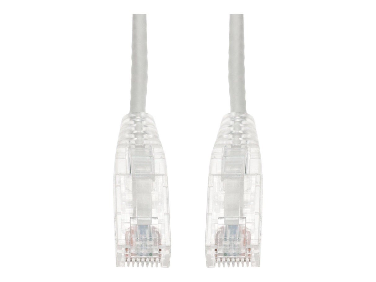 AddOn 2ft White CAT 6A Slim PVC Ethernet Cable Snagless Clear-Claw RJ-45 M/M