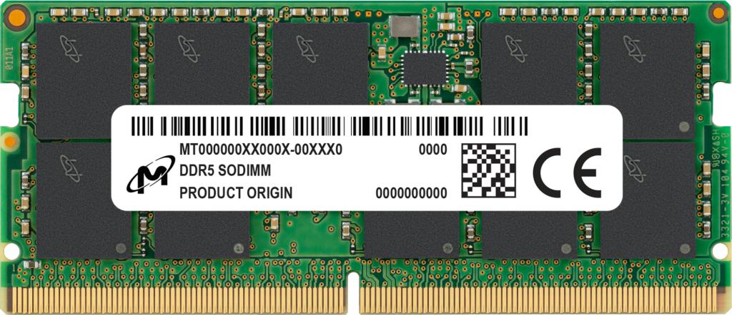 Micron 32 GB ( 1 X 32 GB ) PC5-44800 5600MHz 262-pin SO-DIMM CL46 ECC Notebook Memory Model MTC20C2085S1TC56BR