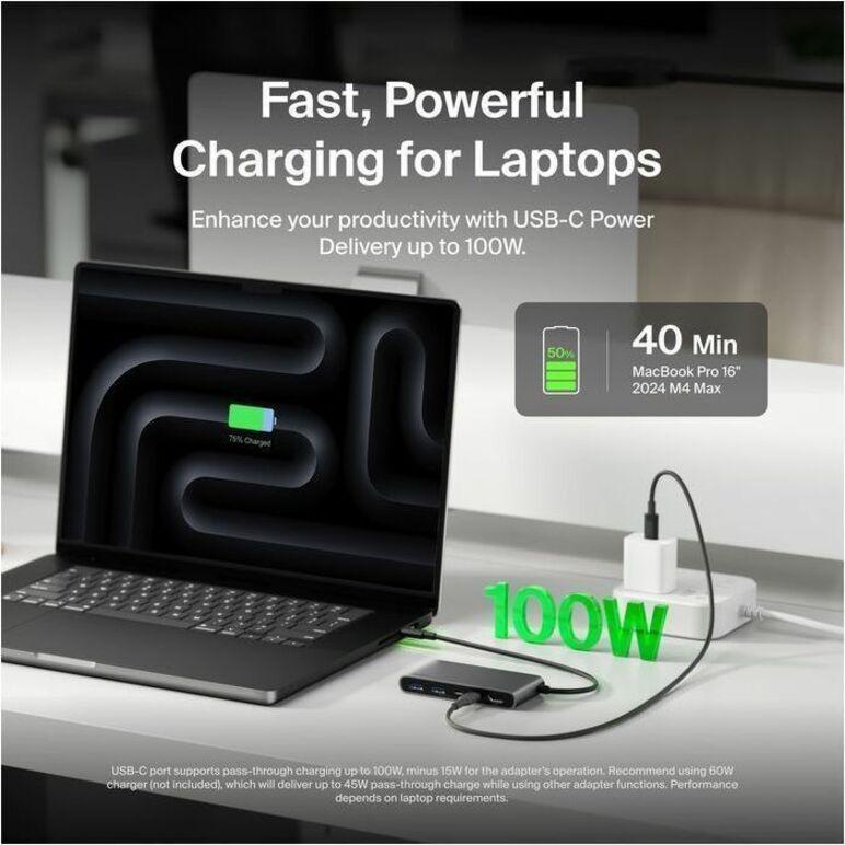 Belkin 5-Port USB-C Hub USB-C to 2xUSB-A, 2xUSB-C, 1x4K HDMI - Docking Station Black Model AVC022FQSGY