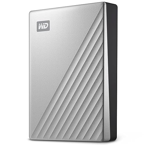 WD 5TB My Passport Ultra for Mac Silver Portable External Hard Drive, USB-C - WDBPMV0050BSL-WESN Silver 5TB Mac