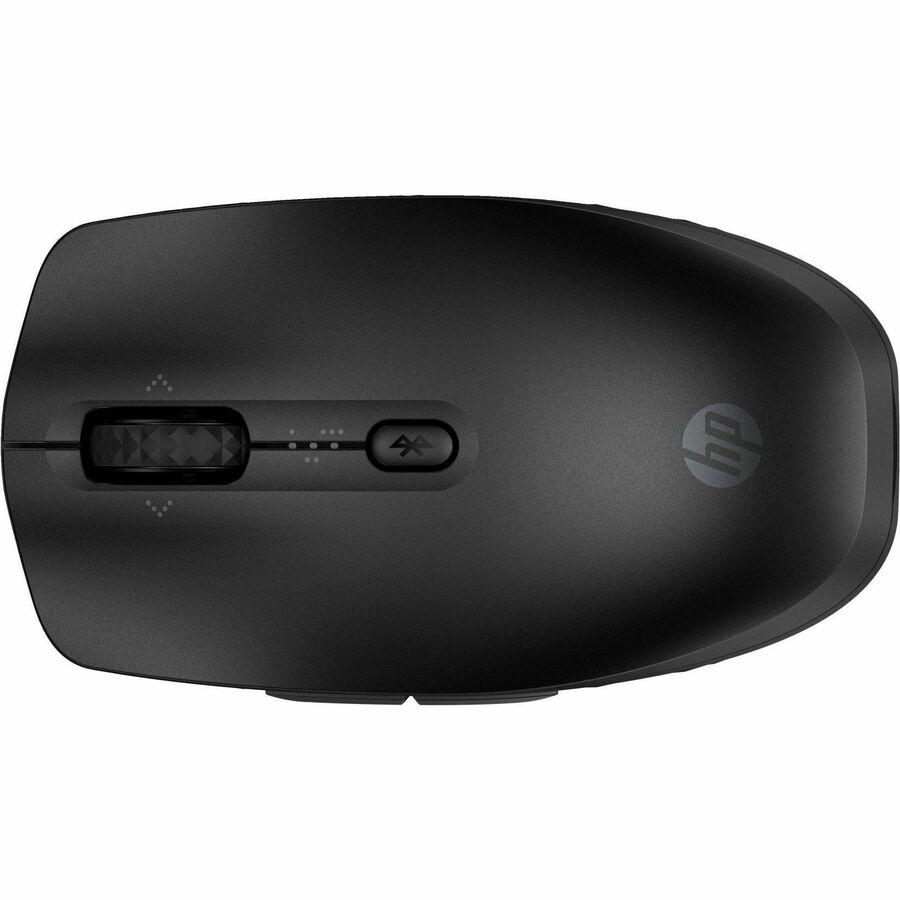 HP 425 Mouse - Wireless - Bluetooth - Black - 4000 dpi - Tilt Wheel - 7 Button(s) - 6 Programmable Button(s)