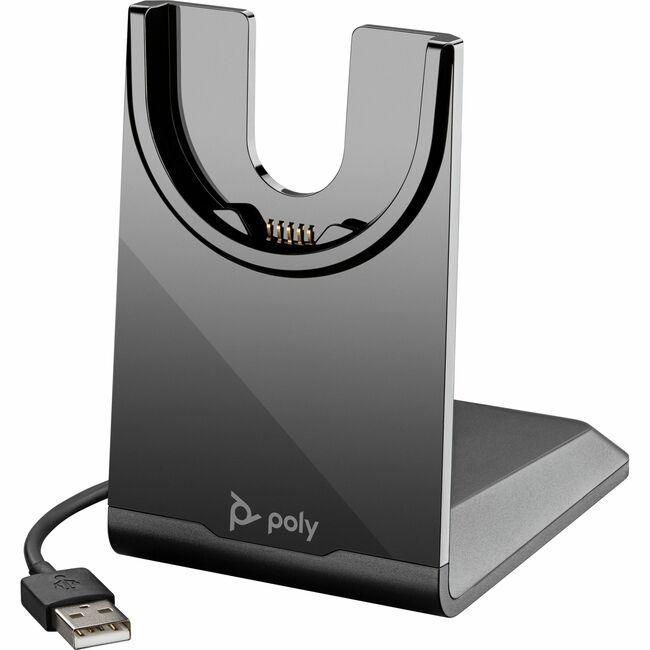 HP Poly 783R6AA USB-A Charging Stand for Focus 2 and Voyager 4300 UC Series headsets