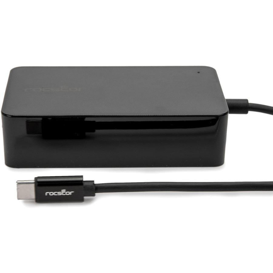 Rocstor 65W Smart USB-C Laptop Power Adapter Charger - Compatible and perfect fit for Dell,HP®,Lenovo®,Microsoft® Surface® (23W,24W,36W,44W,65W) Power Supply