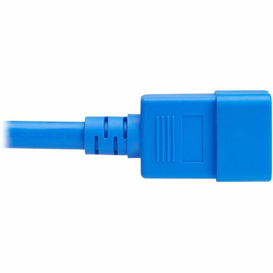 Eaton Tripp Lite Series Power Cord, C20 to C21 - Heavy-Duty, 20A, 250V, 12 AWG, 3 ft. (0.9 m), Blue