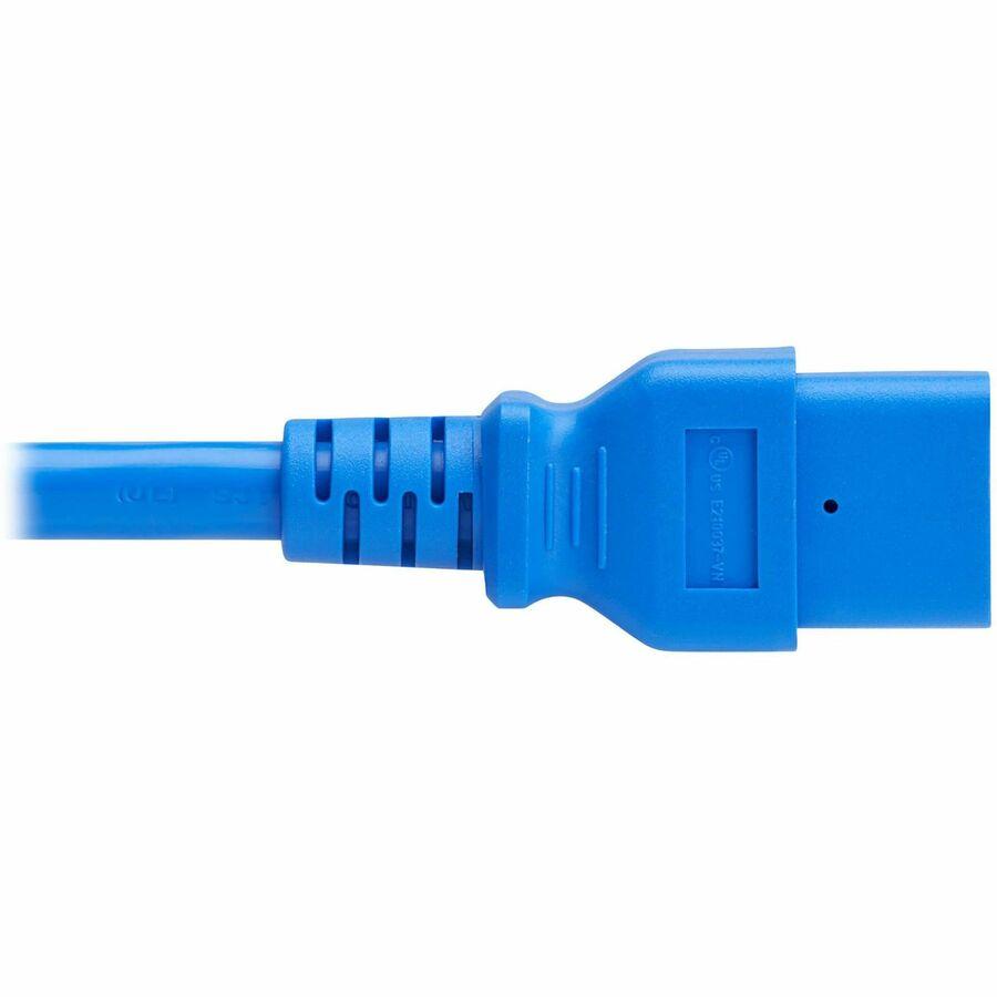 Eaton Tripp Lite Series Power Cord, C20 to C21 - Heavy-Duty, 20A, 250V, 12 AWG, 3 ft. (0.9 m), Blue