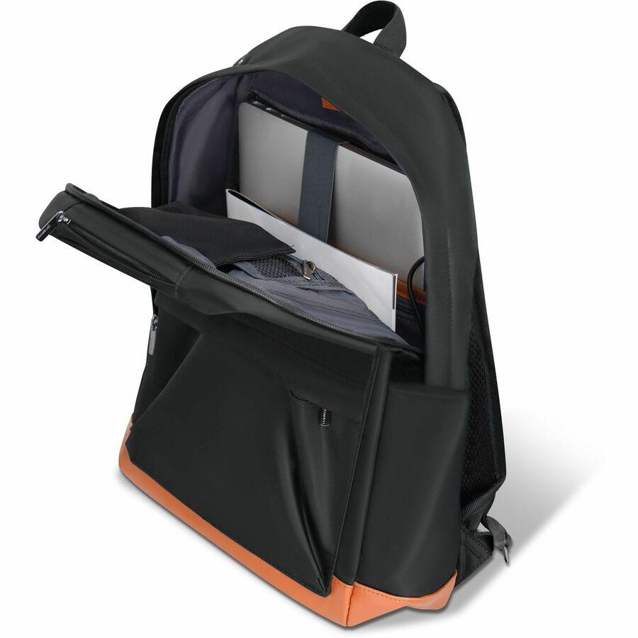 Champs Vintage Carrying Case (Backpack) for 11 to 15.6 Water Bottle, Notebook, Tablet, Glasses, Earphone, Travel - Black - Water Resistant, Water Proof Zipper - Nylon Body - Shoulder Strap