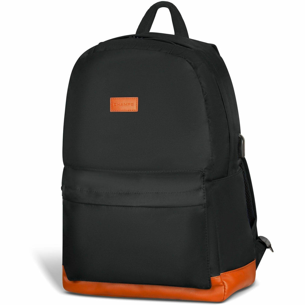 Champs Vintage Carrying Case (Backpack) for 11 to 15.6 Water Bottle, Notebook, Tablet, Glasses, Earphone, Travel - Black - Water Resistant, Water Proof Zipper - Nylon Body - Shoulder Strap