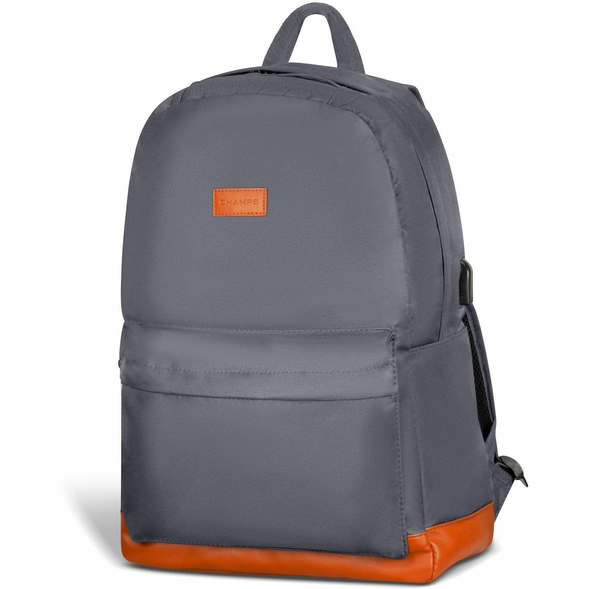 Champs Vintage Carrying Case (Backpack) for 11 to 15.6 Water Bottle, Notebook, Tablet, Glasses, Earphone, Travel - Gray - Water Resistant, Water Proof Zipper - Nylon Body - Shoulder Strap,