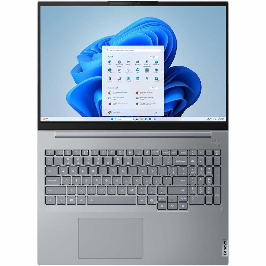 Lenovo ThinkBook 16 G9 IRL 21US0005US 16 Notebook - Intel Core 5 210H - 16 GB - 256 GB SSD - Windows 11 Pro - Webcam - Wi-Fi 6E - Gigabit Ethernet