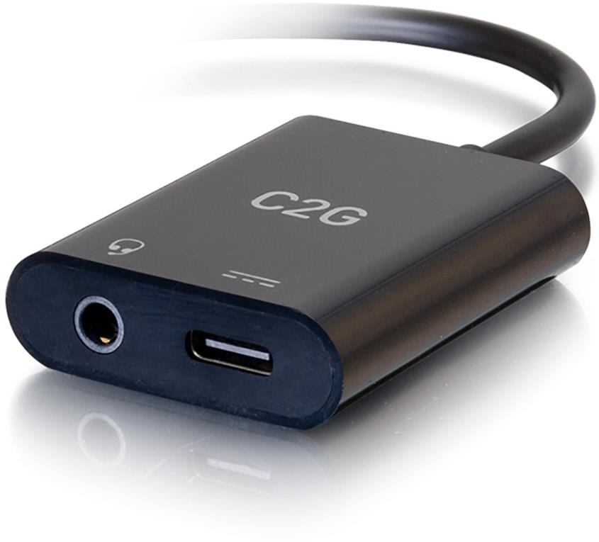 C2g Usb C To Aux (3.5Mm) And Usb C Adapter For Audio And Power