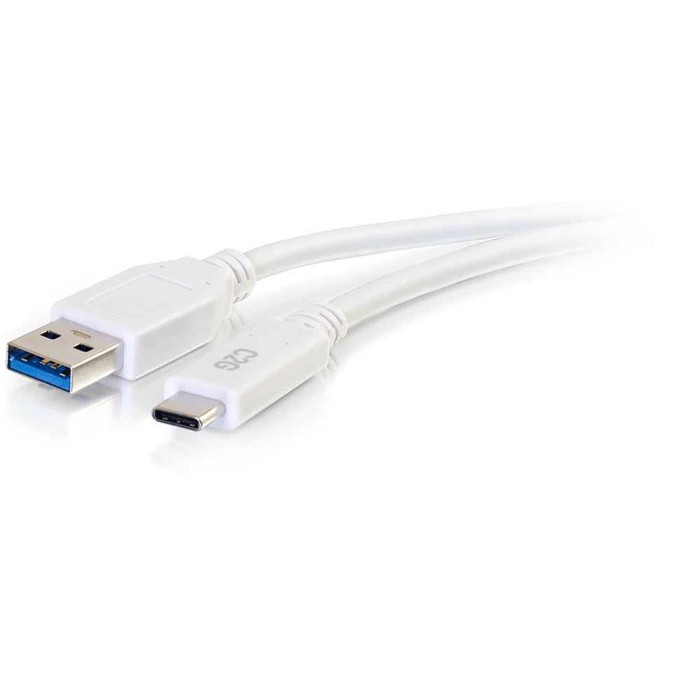 C2G 28837 C2G 10FT USB 3.0 USB TYPE C TO USB A USB CABLE WHITE M/M