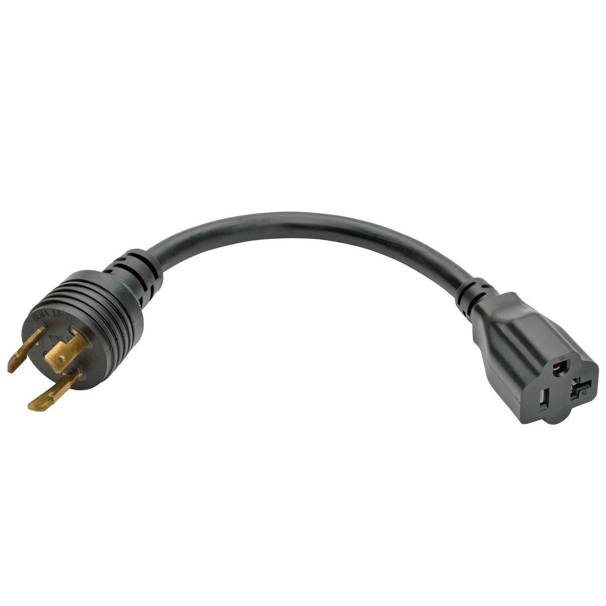 Tripp Lite 6In Power Cord Adapter Cable L5-20P To 5-20R Heavy Duty 20A 12Awg 6