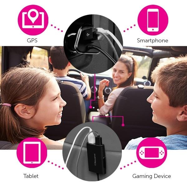 ALURATEK INC AUCC04F 4PORT USB 2.4A CAR CHARGER