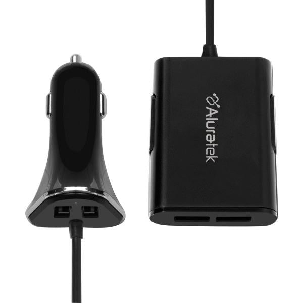 ALURATEK INC AUCC04F 4PORT USB 2.4A CAR CHARGER