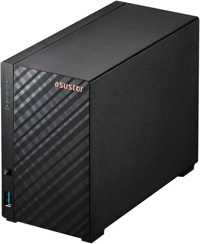 Asustor AS1202T Drivestor 2 Gen 2 ,2 Bay NAS, Quad-Core 1.7GHz CPU, 2.5GbE Port, 1GB DDR4, Three USB 3.0 (Diskless)