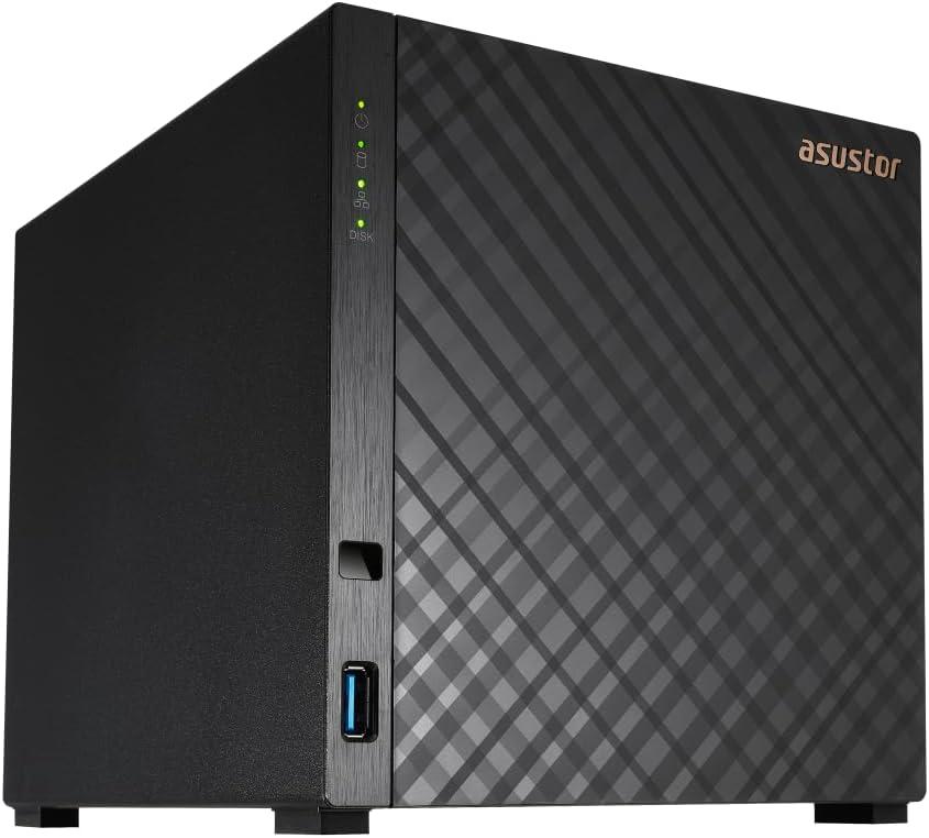 Asustor AS1204T Drivestor 4 Gen 2, 4 Bay NAS, Quad-Core 1.7GHz CPU, 2.5GbE Port, 1GB DDR4, Three USB 3.0 (Diskless)
