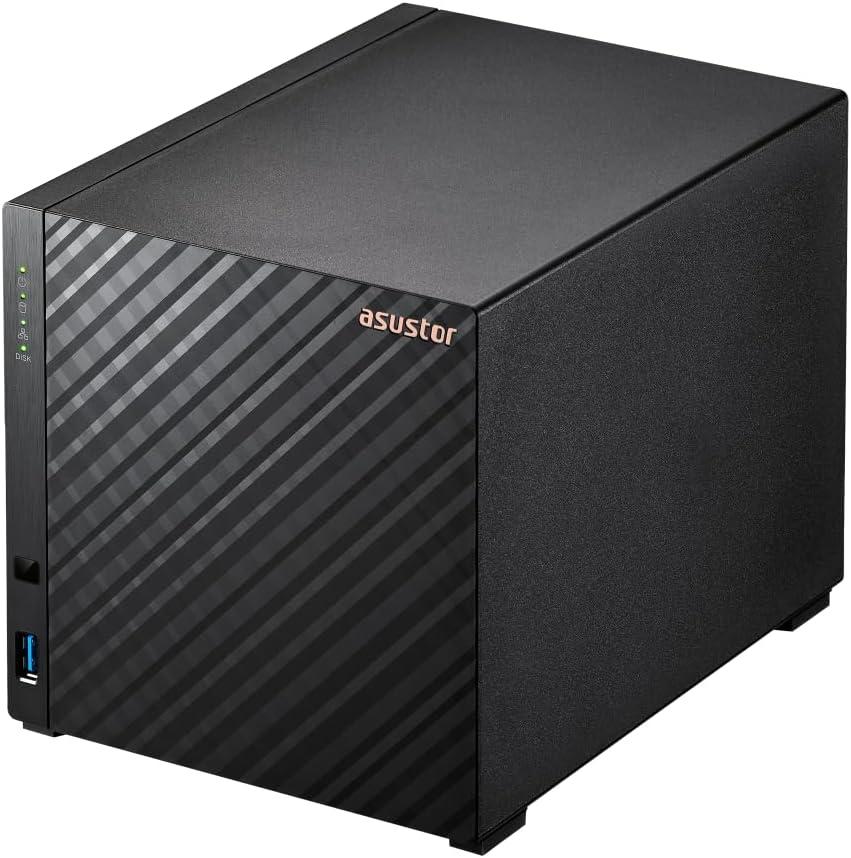 Asustor AS1204T Drivestor 4 Gen 2, 4 Bay NAS, Quad-Core 1.7GHz CPU, 2.5GbE Port, 1GB DDR4, Three USB 3.0 (Diskless)