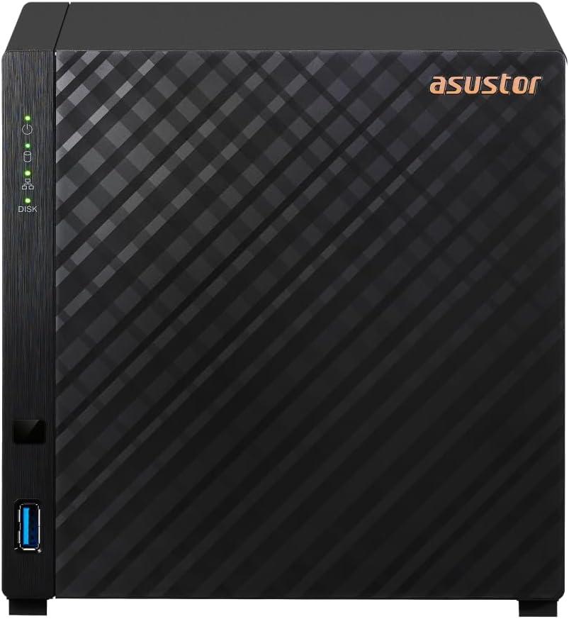 Asustor AS1204T Drivestor 4 Gen 2, 4 Bay NAS, Quad-Core 1.7GHz CPU, 2.5GbE Port, 1GB DDR4, Three USB 3.0 (Diskless)
