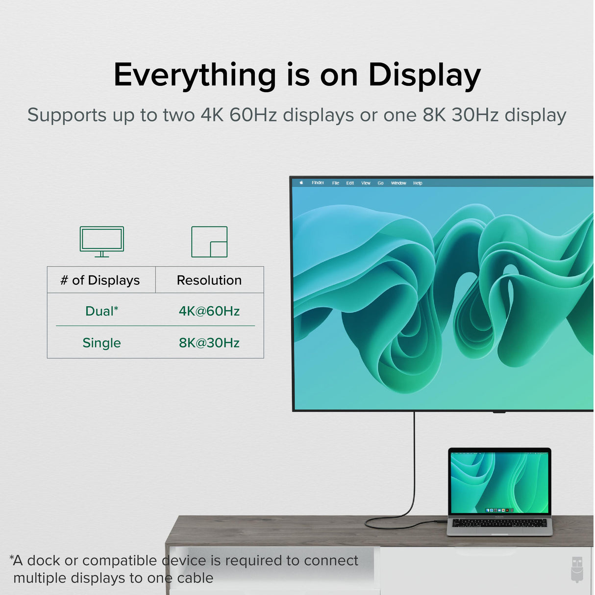 Plugable USB4 Cable with 240W Charging, 3.3 Feet (1M), USB-IF Certified, 1x 8K Display, 40 Gbps, Compatible with USB 4, Thunderbolt 4, Thunderbolt 3, USB-C