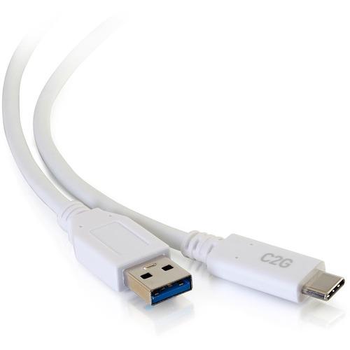C2G 28837 C2G 10FT USB 3.0 USB TYPE C TO USB A USB CABLE WHITE M/M