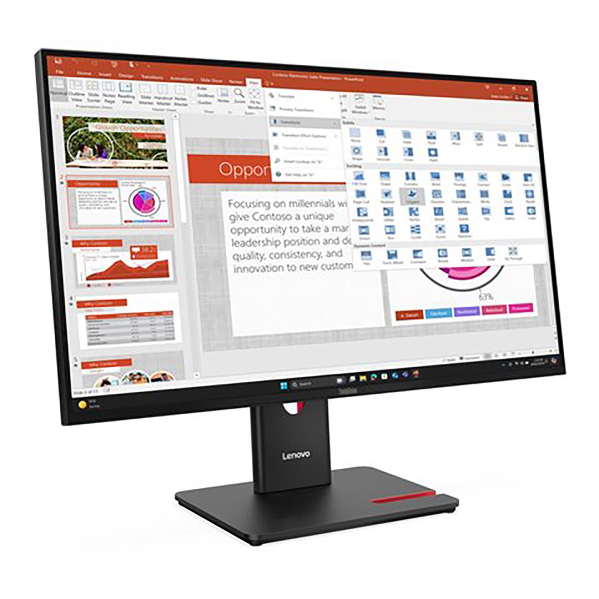 Lenovo ThinkVision T27-40 27 16:9 Full HD 120Hz IPS WLED Monitor, Eclipse Black