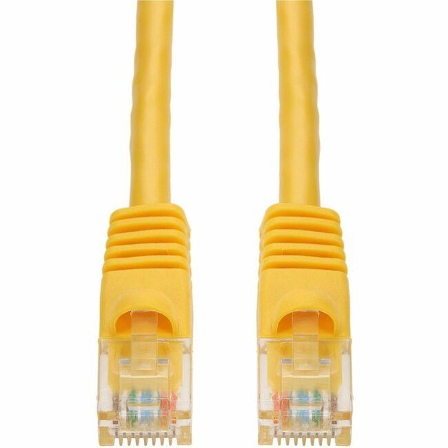 AddOn 2ft Yellow CAT 6A PVC Ethernet Cable Snagless Bubble Boot RJ-45 M/M