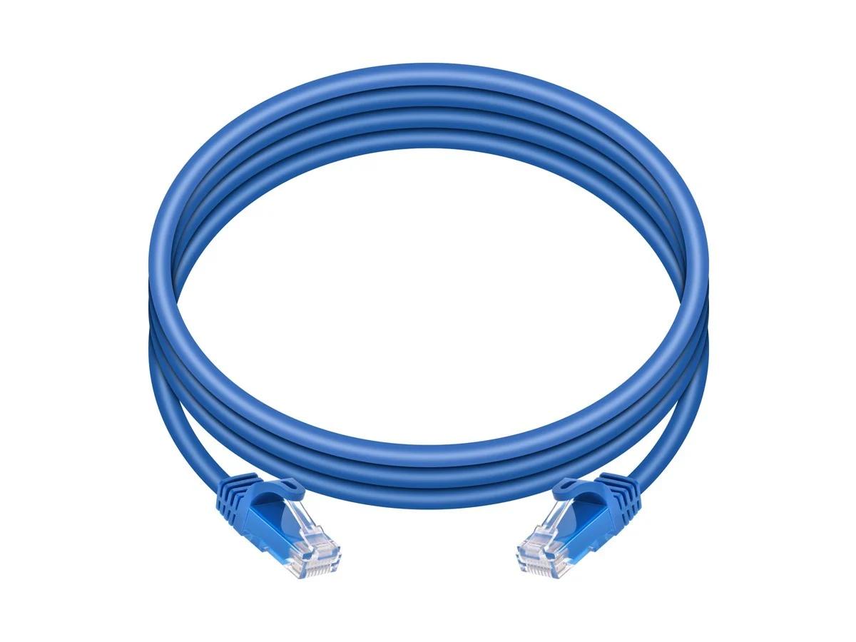Monoprice Cat6 Ethernet Patch Cable - 7 Feet - Blue (12-Pack) Snagless RJ45, 550MHz, UTP, Pure Bare Copper Wire, 24AWG - FLEXboot Series