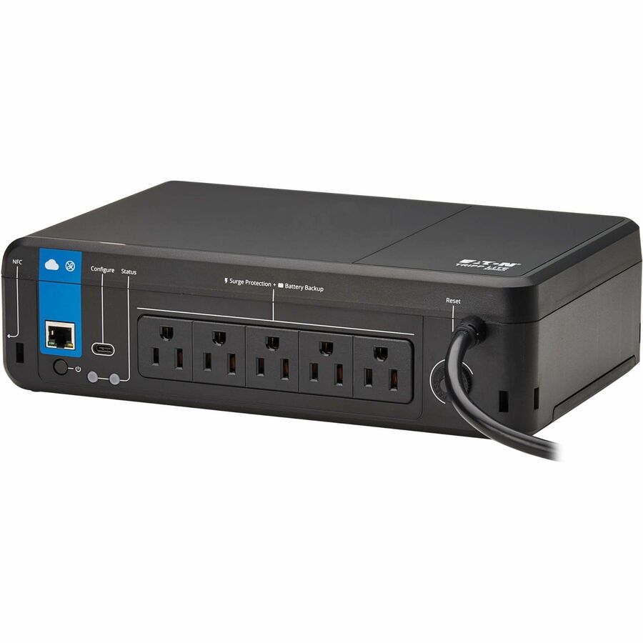Eaton Tripp Lite Series 850VA 450W 120V Standby Cloud-Connected UPS with Remote Monitoring - 5 NEMA 5-15R Outlets (Surge + Battery Backup), 5-15P Plug, Desktop - Desktop/Surface/Wall Mountable - 8 Hour Recharge