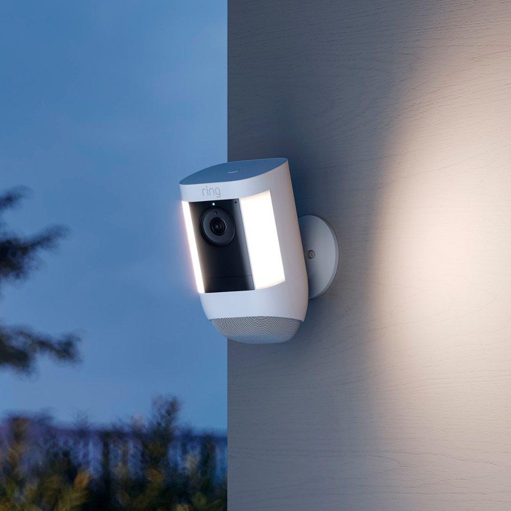 Ring Spotlight Cam Pro Outdoor Wireless 1080p Battery Surveillance Camera - White