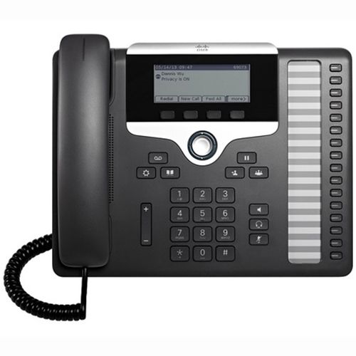 Cisco 7861 IP Phone - Corded - Wall Mountable, Desktop - Charcoal - 16 x Total Line - VoIP - 2 x Network (RJ-45) - PoE Ports