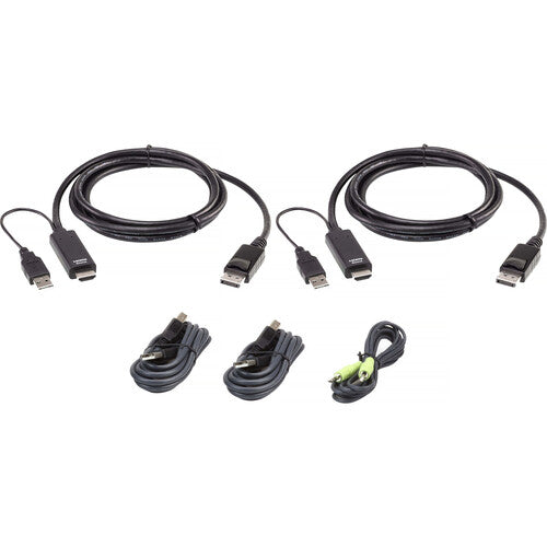 ATEN 4-Port Dual Display Universal PP4.0 Secure KVM with Cables