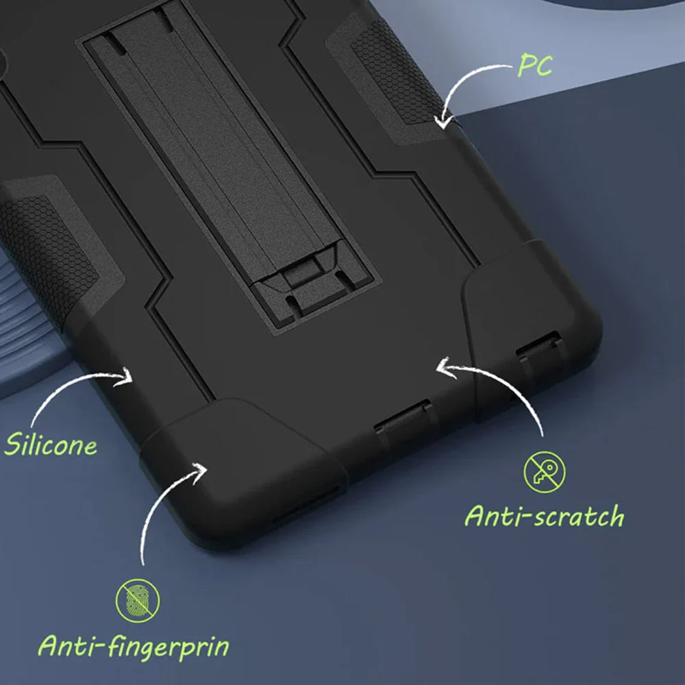 Lenovo Tab K9 / Lenovo Tab One TB305 | 3 Layers Protective Rugged Case with Kick-stand