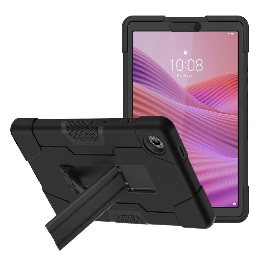 Lenovo Tab K9 / Lenovo Tab One TB305 | 3 Layers Protective Rugged Case with Kick-stand