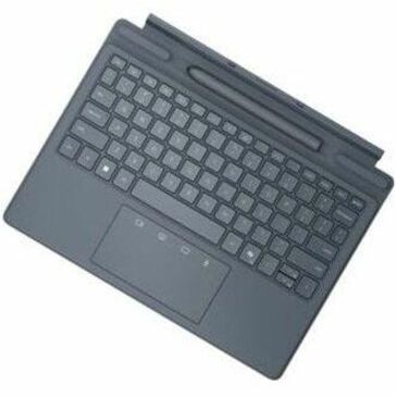 Dell Collaboration Keyboard - Pogo Pin Interface CoPilot Hot Key(s) - English (US) - Tablet, Stylus - TouchPad, ClickPad - Aluminium - Membrane/Scissor Keyswitch - River Solid Light