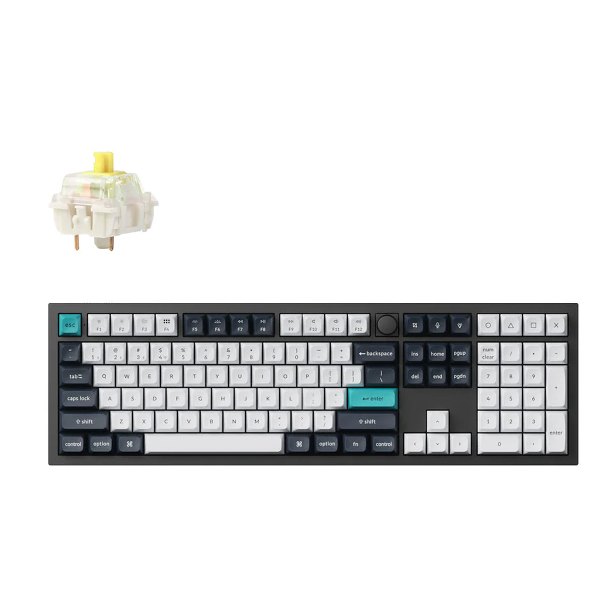 Keychron KB Q6M-M4 Q6 Max QMK VIA Wireless Gateron Jupiter Banana Carbon Black